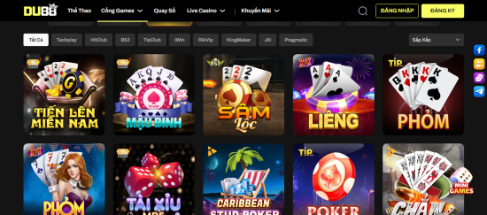 Game bài Du88 – Cơ hội thắng lớn không thể bỏ lỡ với Du88 1 Game bai Du88